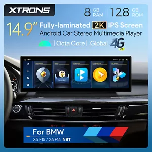 14.9'' IPS Android Car Screen Upgrade 8+128 GPS 4G LTE For BMW X5 F15 X6 F16 NBT - Picture 1 of 24
