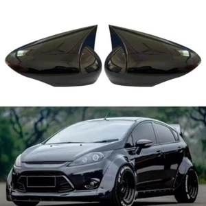 Ford Fiesta MK7/7.5 2008-2017 Glanz Schwarz M Style Sport Außenspiegelkappen Abdeckungen - Bild 1 von 5