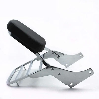 Respaldo barra Sissy + portaequipajes para Honda Shadow Sabre ACE 1100 VT1100 cromado Foto 1 de 4