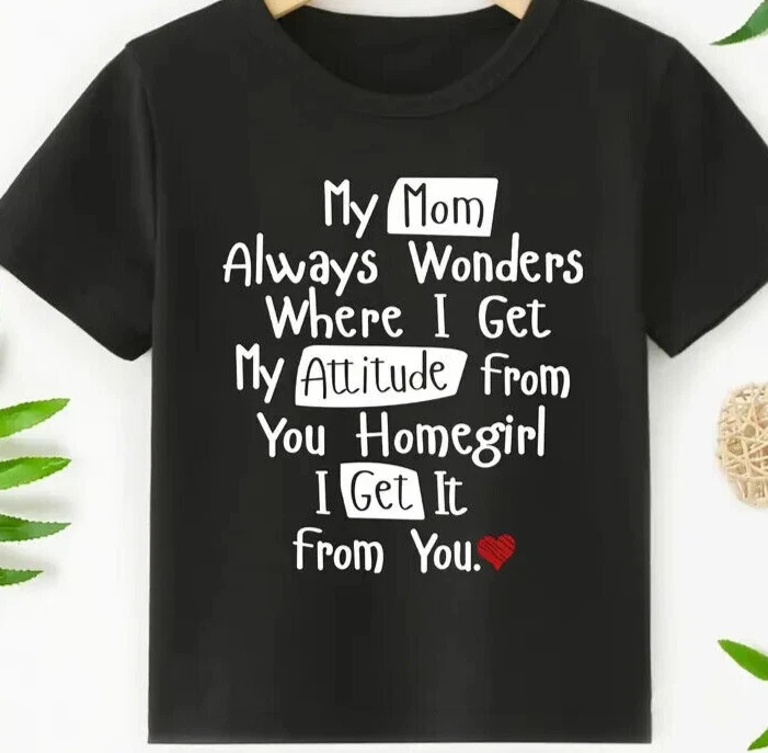 MOM ATTITUDE Print Boys T-shirt, Gildan - Image 1 of 1