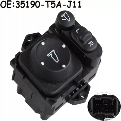 For Honda 35190-T5A-J11 Exterior Side Mirror Remote Control Switch Adjuster - Image 1 of 4