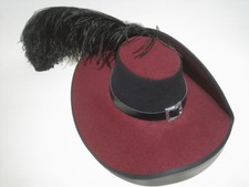 zweifarbige Hüte Musketierhut Mittelalter 54-64cm Kostüm 15 Farben Role Play Hut