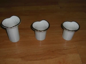 Fena Porzellan  3 x Vase mit Goldrand - Bild 1 von 2