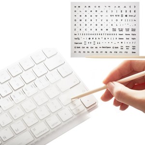 [TheRed] Korean Hangul, English Keyboard Sticker (Black & White) Laptop PC