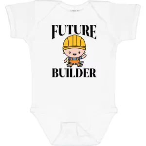 Inktastic Boys Future Builder Construction Outfit Baby Bodysuit Worker Childs - Picture 1 of 13