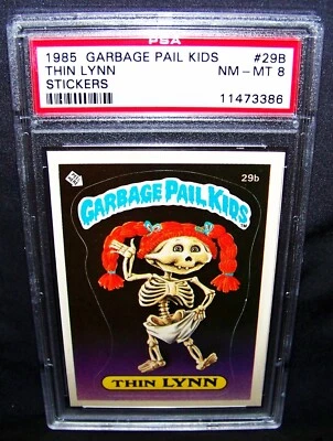 GARBAGE PAIL KIDS 1985 1st Series #29b Thin LYNN, AWARD, Matte, OS1, PSA 8 NM-MT - Image 1 of 2