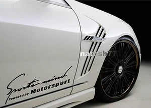 Sports mind Powered by Motorsport car Vinyl Decal sticker logo BLACK (Fits: BMW - Bild 1 von 1