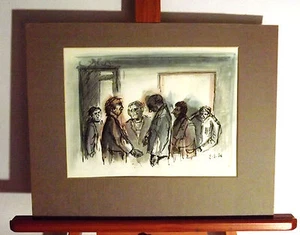 Eric Smith ‘76  Signed Watercolor  (from his early travels evidently) - Bild 1 von 4