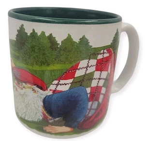 SANTA Coffee Cup Mug Potpourri Press Santa Claus Golfing Jeanne Beury 1994 Vtg - Picture 1 of 6