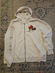 Disney Minnie Mouse Zip Hooded Sweatshirt Women's Size 1X ❤️ - Picture 1 of 8