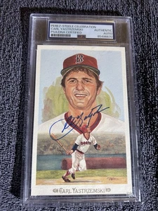 Carl Yastrzemski signierte Perez Steele Postkarte PSA/DNA Red Sox - Bild 1 von 2