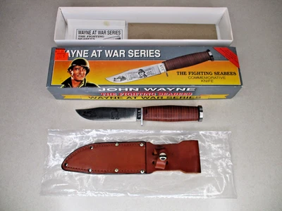 1991 Camillus USA John Wayne At War The Fighting Seabeas Mark 1 I Navy Knife USN - Image 1 of 4