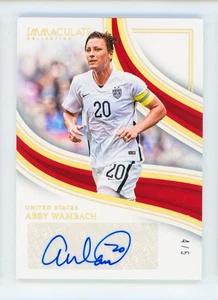 2023-24 Abby Wambach Panini Immaculate Gold USWNT Autographed Soccer Card 4/5 - Picture 1 of 3