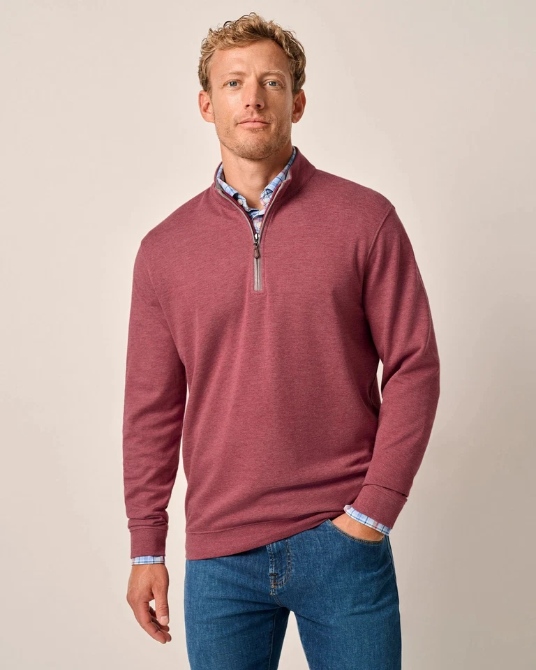 johnnie-O Sully 1/4 Zip Pullover Merlot - Image 1 of 1