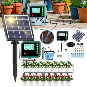Solar Bewässerungssystem Tröpfchenbewässerung System mit 40 Timer&15m Schlauch - Bild 1 von 12