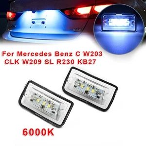 White License Plate Lights For Mercedes SL R230 Replacement Accessories - Picture 1 of 20