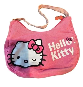 Hello Kitty Sanrio FAB NY Starpoint Purse Pink Canvas Shoulder Bag 2010 Winking - Picture 1 of 10