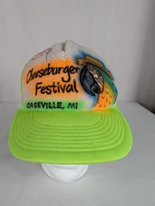 Cheeseburger in Paradise Festival Parrothead Loro Aerógrafo Camionero Snapback - Imagen 1 de 14