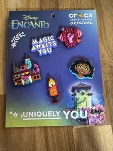 Crocs Jibbitz Confezione 5 Charms Scarpe Disney Encanto Originali Nuovi - Foto 1 di 2