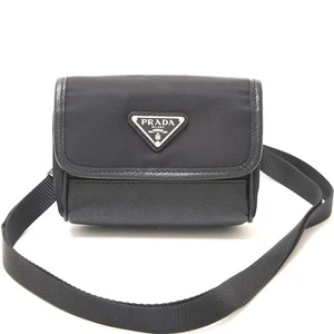 PRADA Saffiano Leather Mini Shoulder Bag 2ZT022 Compact Crossbody Bag Pouch Re N - Picture 1 of 10