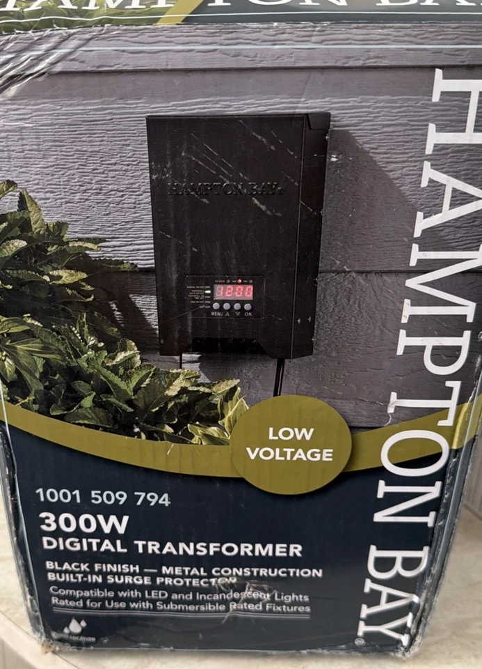 HAMPTON BAY DIY-300PS LOW-VOLTAGE 300W LANDSCAPE LIGHTING TRANSFORMER, DD SENSOR - Image 1 of 4
