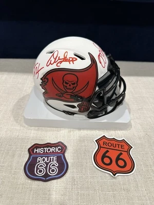 Brooks Sapp & Alstott SIGNED Tampa Bay Buccaneers Lunar Eclipse Mini Helmet BAS - Image 1 of 4