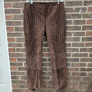 Wilsons Leather Maxima Chocolate Brown Suede Leather Pants Sz 14 Boho Western - Picture 1 of 7