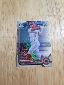 2022 Bowman Chrome MATT MCLAIN 1st Mojo Refractor Rookie RC #BCP-245 Reds SP - Picture 1 of 10