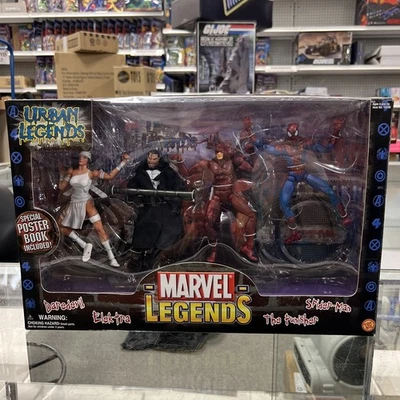 Marvel Legends Urban Legend Daredevil, Elektra, Punisher, Spider-Man 4 Pack NEW - Image 1 of 4