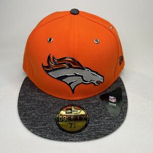Denver Broncos New Era NFL Draft On Stage 59FIFTY Fitted Flat Bill Hat Cap 7 1/2