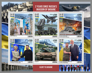 LIBERIA 2024 MNH ** 2 Jahre Invasion Russland in Ukraine #102
