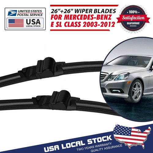 26"+26" Front Genuine Windshield Wiper Blades For MercedesBenz E350