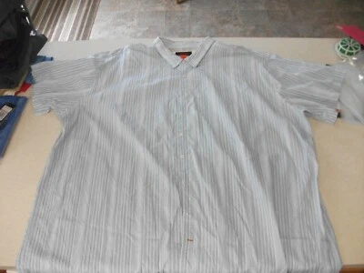 "Nyne NEW YOU New ENERGY " Mens Button UP S/S Cotton Striped Shirt SZ 5XLT  - Image 1 of 3