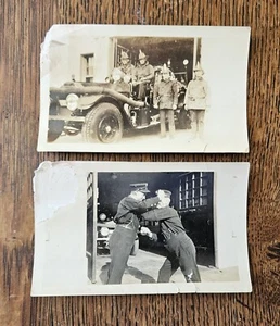 2 FOTOS DE CAMIONES DE BOMBEROS VINTAGE DE 1920 - Imagen 1 de 4