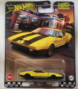 2024 Hot Wheels Premium Boulevard De Tomaso Pantera Gruppo 4 #110 Yellow - Picture 1 of 5
