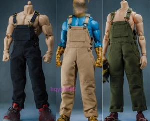 Maßstab 1:12 Kostüm Overall Hose Modell passt 6" männliche Actionfigur Körper Puppe Spielzeug - Bild 1 von 11