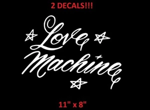 (2) Cheech and Chong LOVE MACHINE 63 Impala Up in Smoke Window Decals Stickers  - Picture 1 of 4