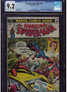 AMAZING SPIDER-MAN #117 CGC 9.0 1973 JOHN ROMITA OWTW PÁGINAS ETIQUETA AZUL BRONCE - Imagen 1 de 3