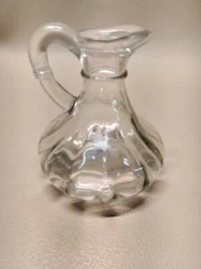 Bottiglia olio e aceto in vetro trasparente con gancio ad ancoraggio vintage  - Foto 1 di 6