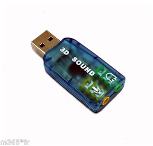 carte son usb Adaptateur Carte Son externe USB 3D Stéréo 5.1 carte son externe - Photo 1/2