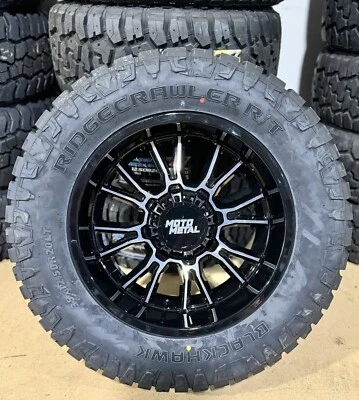 20x10 Moto Metal MO810 Legacy Wheels 35" AT RT Tires 8X6.5 Hummer H2 - Image 1 of 4