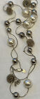Vintage Costume Jewellery Faux Pearl Gold Beaded M&S Necklace
