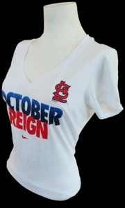 Chemise blanche coupe slim femme Nike St. Louis Cardinals October Reign - Photo 1/2