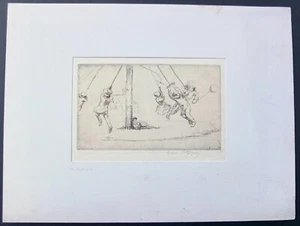 Eileen Soper 1921 Radierung "The Giant Stride" signiert mit Bleistift & betitelt auf matt - Bild 1 von 11