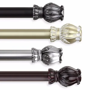Empress 1" Curtain Rod Adjustable Drapery Rod 28-240" (5 sizes, 4 colors) - Picture 1 of 5
