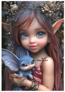 GARDEN FAIRY * Custom ACEO * Fun Novelty * MAGICAL FAIRIES * Art Card * ATC - Picture 1 of 2