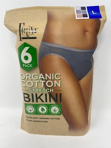 Felina Lingerie Organic Cotton Stretch Bikini Underwear Panties - Large - Picture 1 of 2