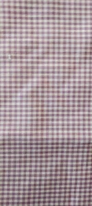 Vtg Dusty Rose & Tan Sm Checked Cotton Fabric 44" x 36" Light Weight 1/4" Repeat - Bild 1 von 2