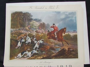 A HISTORY OF THE PRINTS AND PAINTINGS - CHARLES HUNT "FOX HUNTING" - CALENDAR - Picture 1 of 1