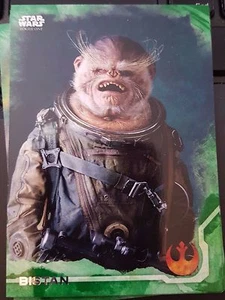 2016 Topps Star Wars Rogue One #7 Bistan verde como nuevo - Imagen 1 de 1
